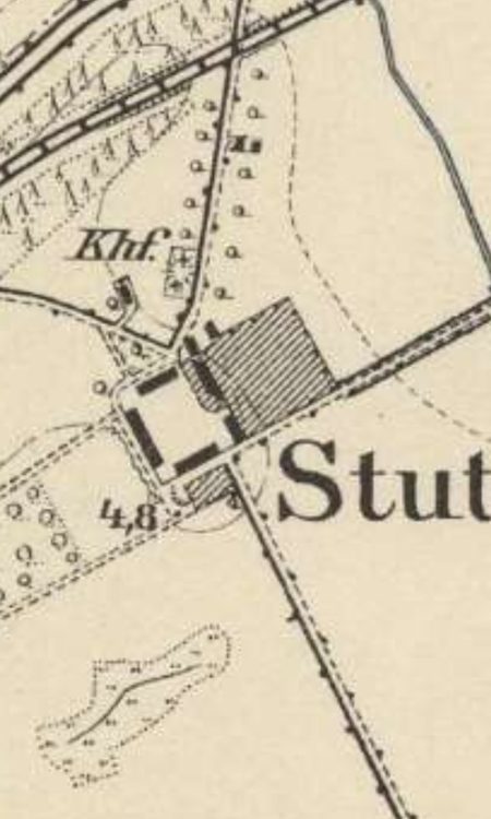 Majątek Stutthof Kreis Randow według mapy z około 1888 roku