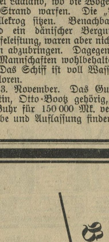 Informacja prasowa o sprzedaży majątku Alt Buchholz z 1906 roku