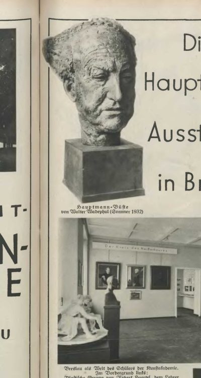 Wycinki prasowe przedstawiające niektóre z prac Waltera Wadephul w latach trzydziestych