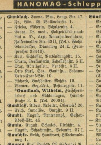 WIlhelm Gundlach w księdze z 1943 roku