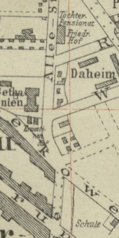 Willa w centrum mapy z około 1885 roku