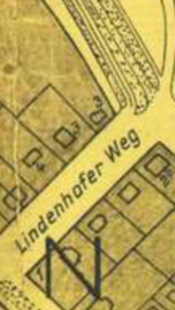 Mapa z drugiej połowy lat trzydziestych z widoczną willą przy Lindenhoferweg