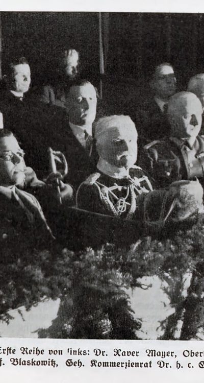 Oficjele na uroczystości - od lewej: Mayer, Faber, von Mackensen, Blaskowitz, Gribel i Czirniok