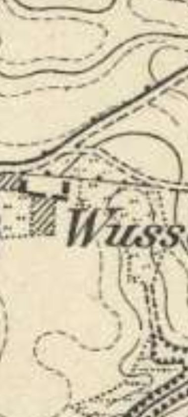 Należące do Osowa zabudowania na miejscu folwarku na mapie z około 1888 roku